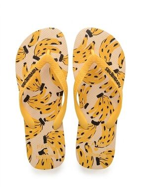 NEW! Havaianas x Farm Rio Banana 🍌 Flip Flops Size W 11/12 M 9/10